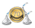 Celebrate 70th Birthday Kisses Candy Stickers | 100ct|Glossy| 70th Birthday| 0.75in