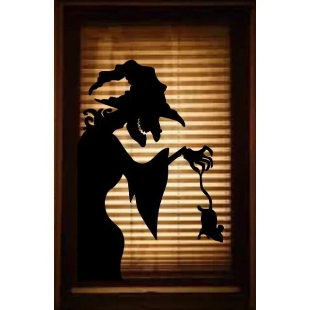 Window Cling Decal:Halloween Window Silhouette|Halloween Decor