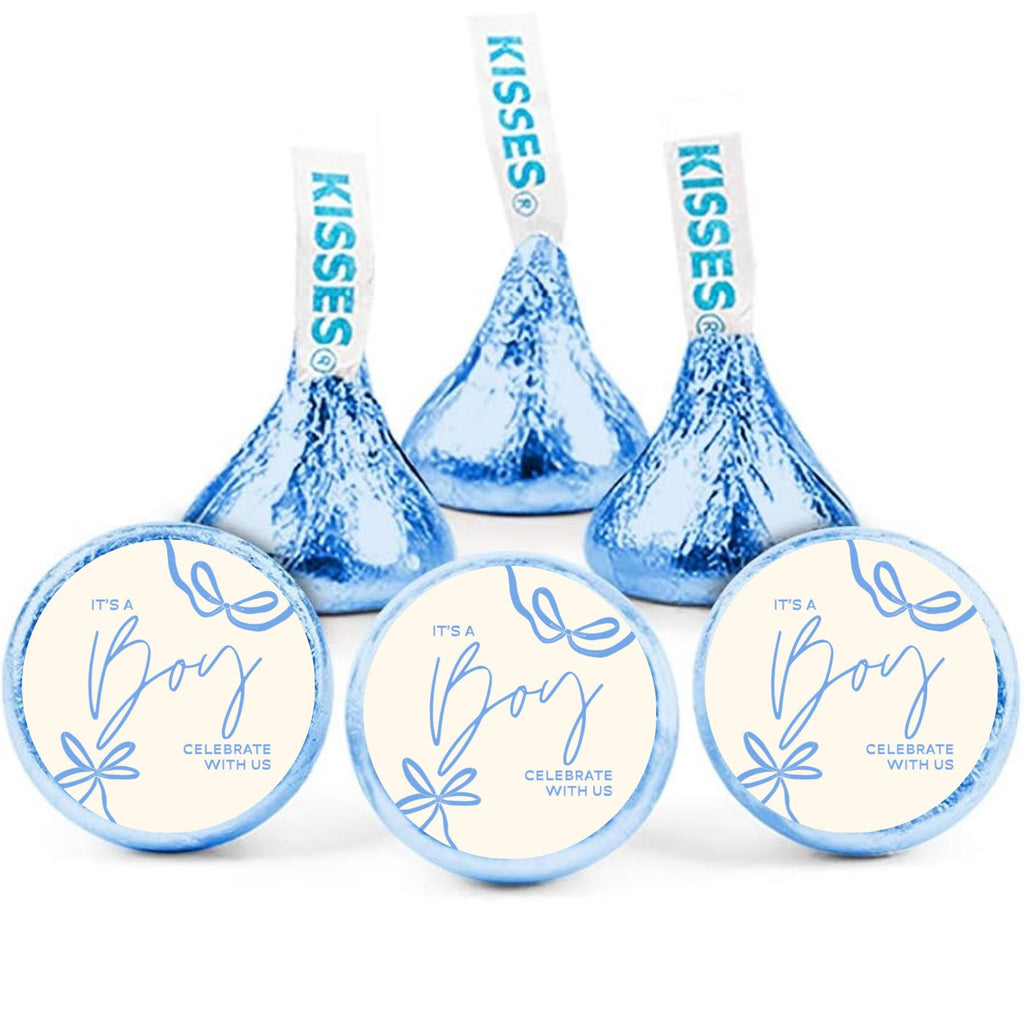 Its a Boy Candy Stickers | 100 Glossy Baby Shower Labels | Peel & Stick Chocolate Decorations | Durable