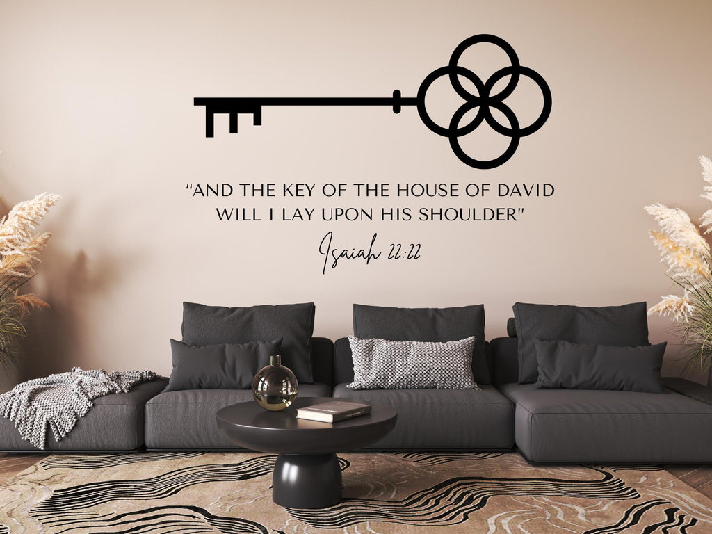 Isaiah 22:22 Bible Verse Vinyl Wall Stickers | Christian Inspiration | Wall Decor