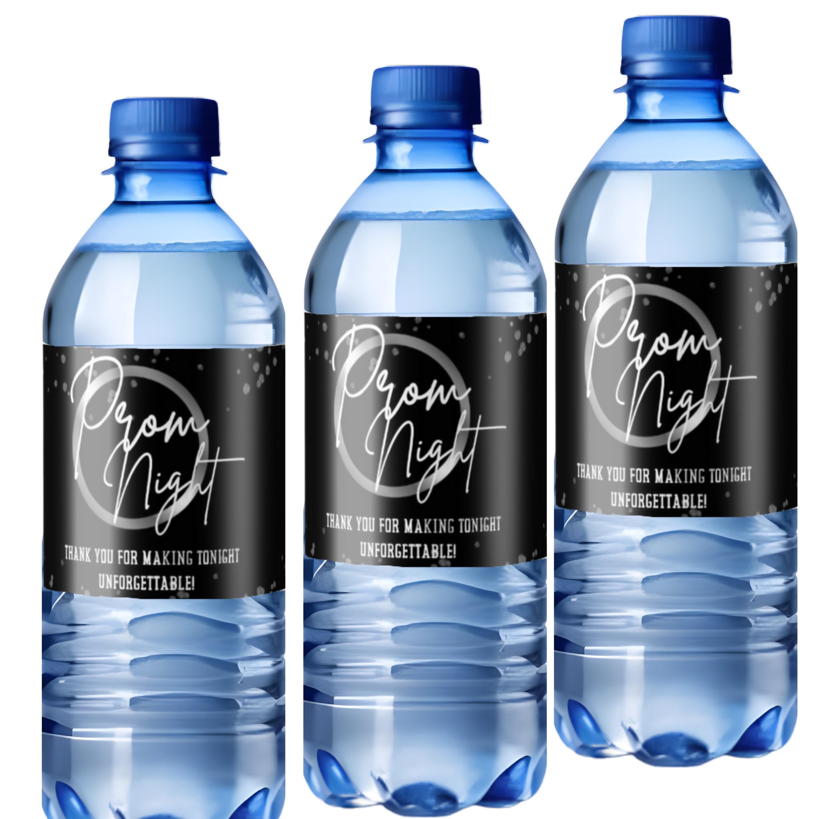 Prom Night Water Bottle Labels | Thank You Prom Party Decor | Set of 12|Thank You Message Design|Table Accents