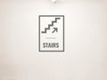 Stairs Arrow Small Business Direction Wall Decal| 11.5x16in | Black| Durable| Matte| Business