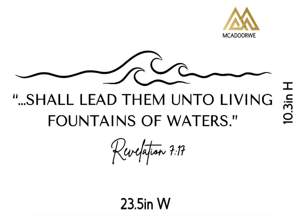 Revelation 7: 17 Bible Verse Wall Art | Faith Based Motivation | Vinyl Wall Decals