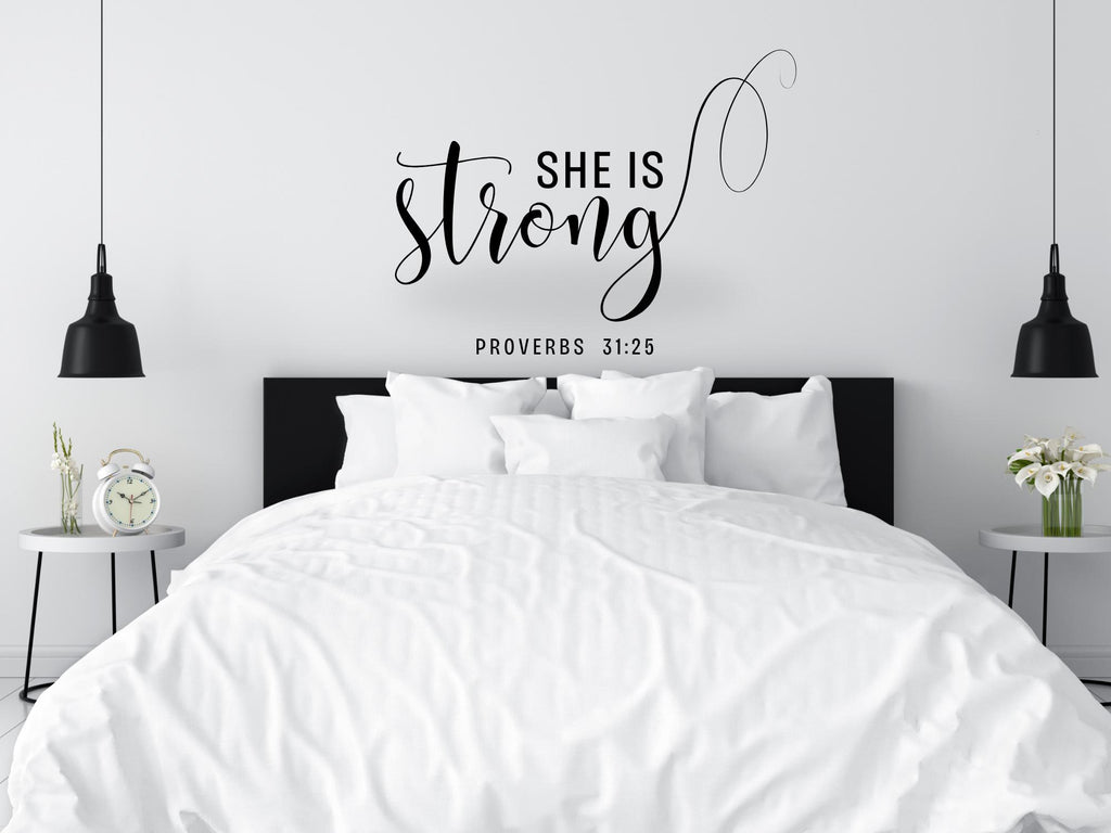 Proverbs 31 Bible Verse Wall Art | Faith Based Motivation | Vinyl Wall Decals