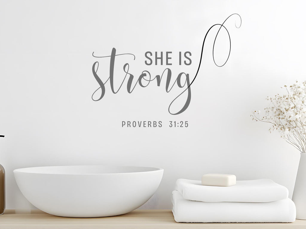 Proverbs 31 Bible Verse Wall Art | Faith Based Motivation | Vinyl Wall Decals