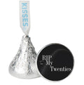RIP to My 20's Candy Stickers | 30th Birthday Theme | 0.75" Glossy Vinyl Labels | Set of 100