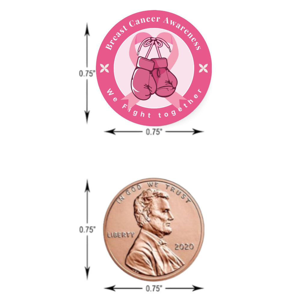 Breast Cancer Awareness Stickers | We Fight Together Candy Labels | 100 Chocolate Candy Kiss Stickers