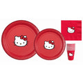Kitty Party Supplies Set, Red Paper Plates, Cups and Napkins, Party Pack