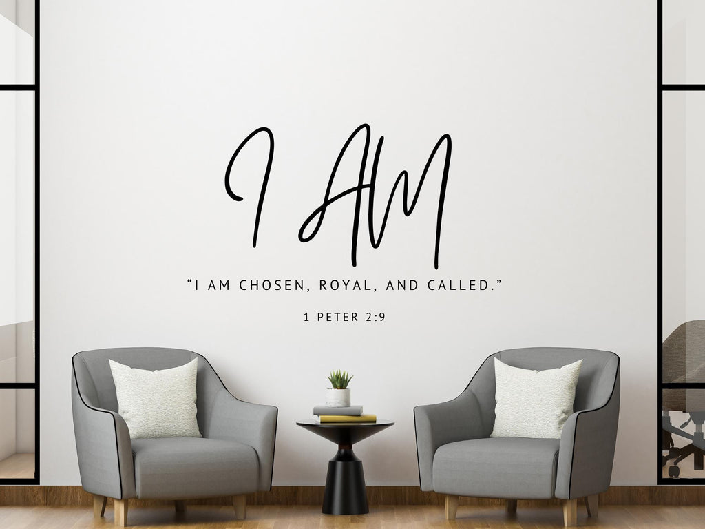 I AM Scripture Wall Decals | Christian Inspirational Quotes | Peel and Stick Wall Art