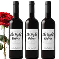 Personalized Bridal Shower Wine Bottle Labels | The Night Before Theme | Custom Mr and Mrs Name | Set of 4| Party Table Accent