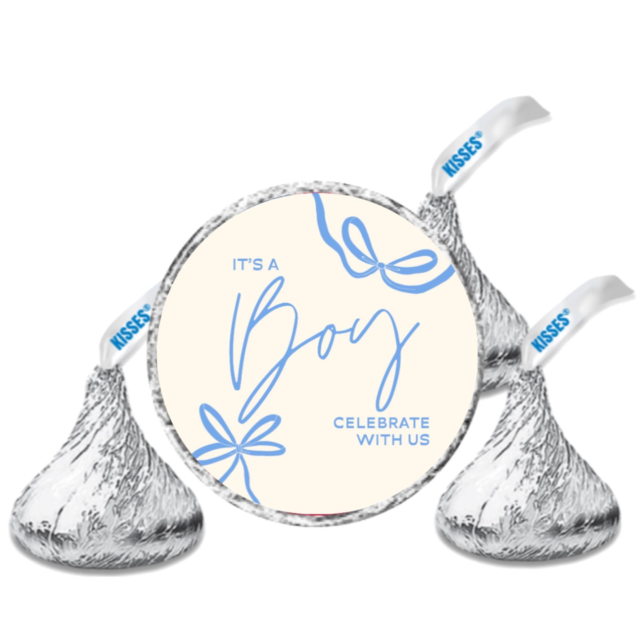 Its a Boy Candy Stickers | 100 Glossy Baby Shower Labels | Peel & Stick Chocolate Decorations | Durable
