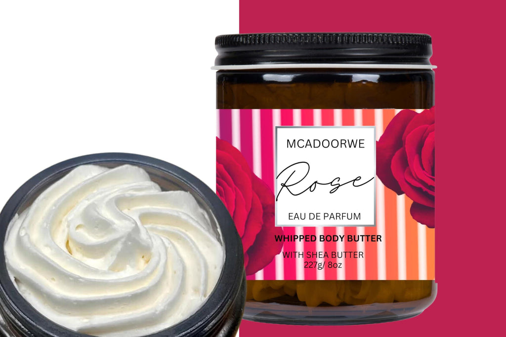 ROSE |Organic Whipped Body Butter| Exclusive| Moisturizing| 8oz