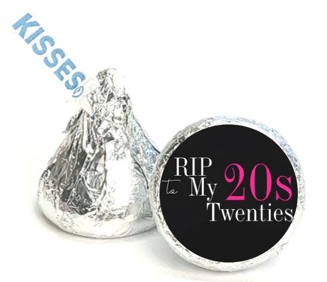 RIP to My 20s Mini Candy Labels | 30th Birthday Stickers | Set of 100|0.75in