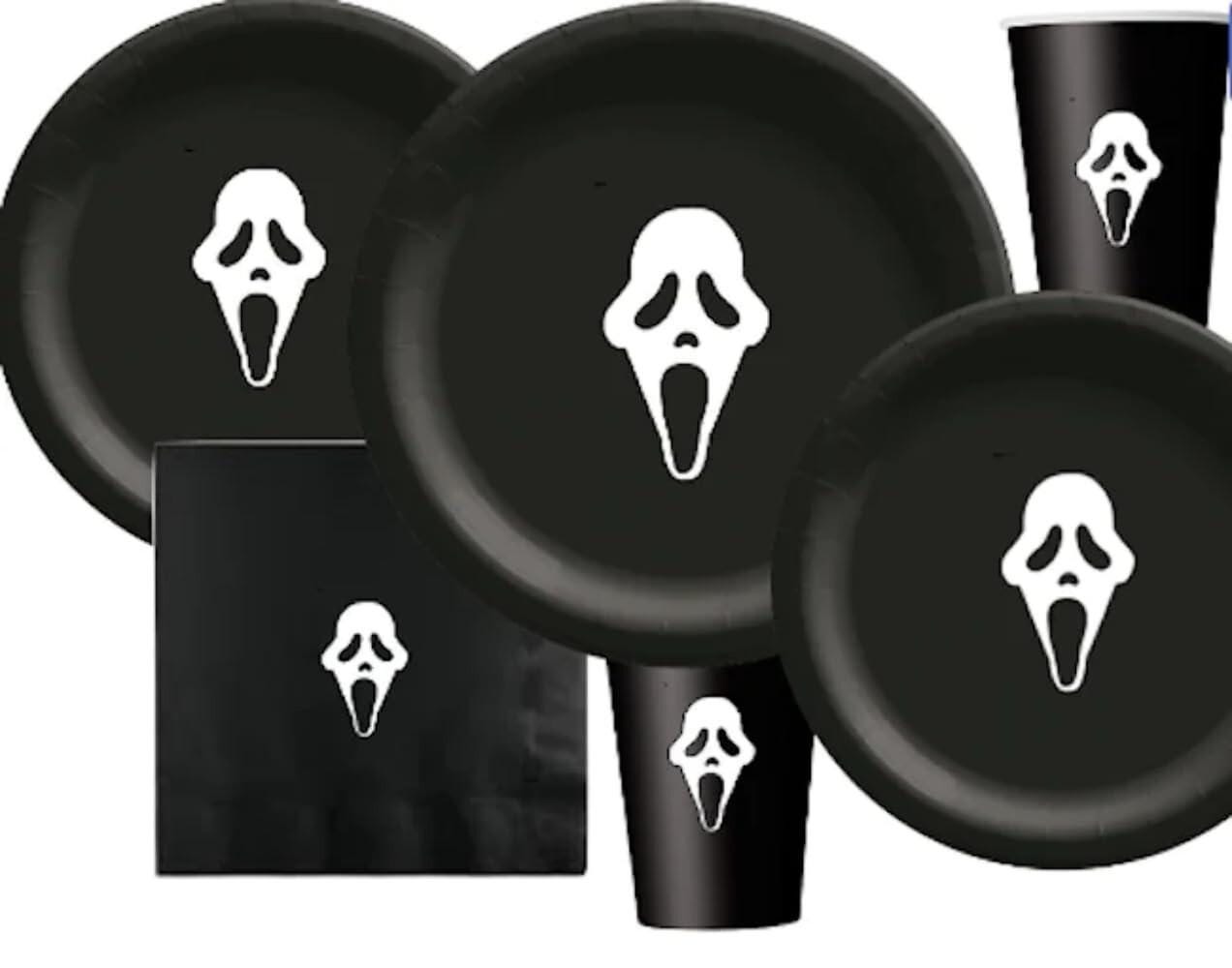 Halloween Ghost- Screamz Party Plates-Cups-napkins set of 60 piece