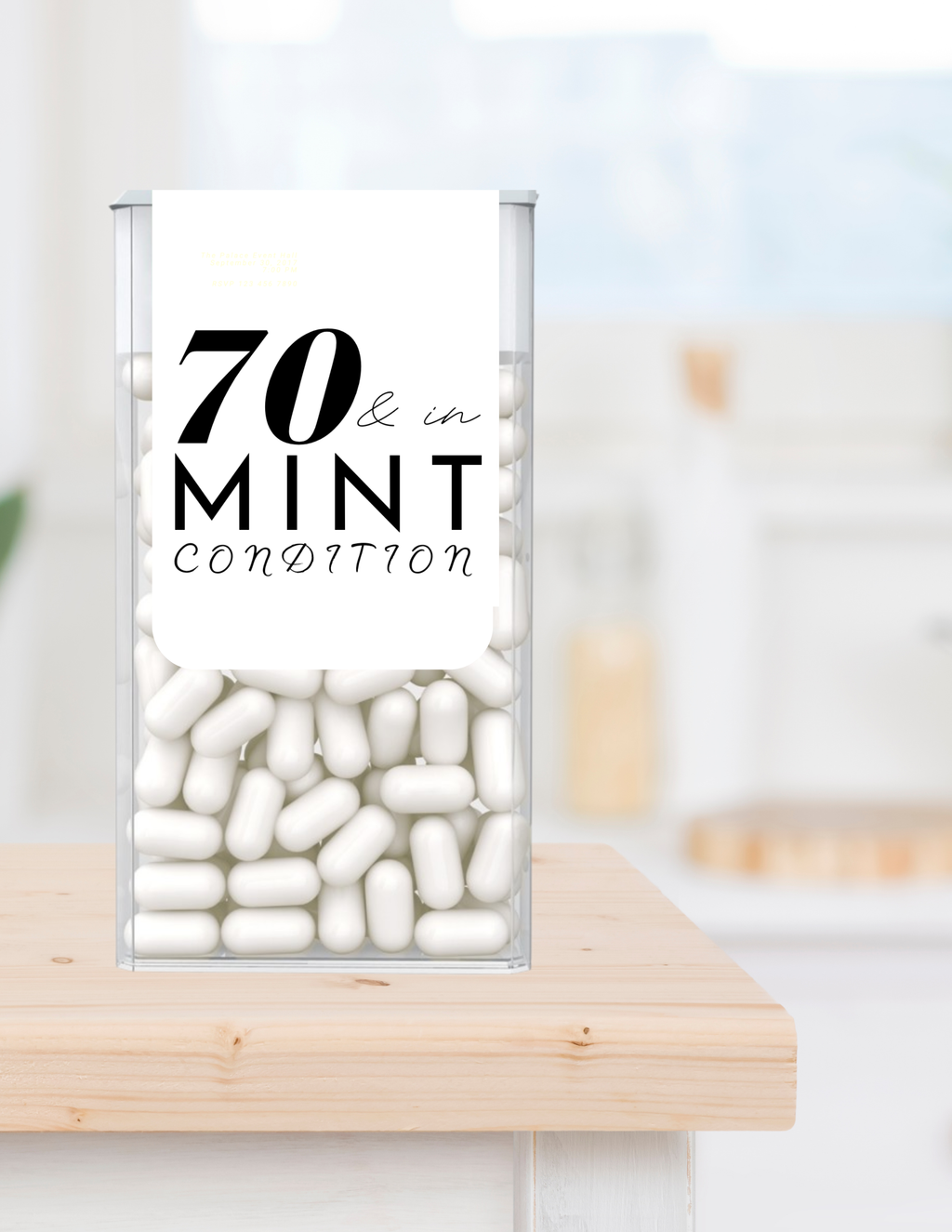 Seventy And In Mint Condition Birthday Mint Candy Labels | 70th Birthday Party Favors | Set of 30 | Pre-Printed Ready To Ship