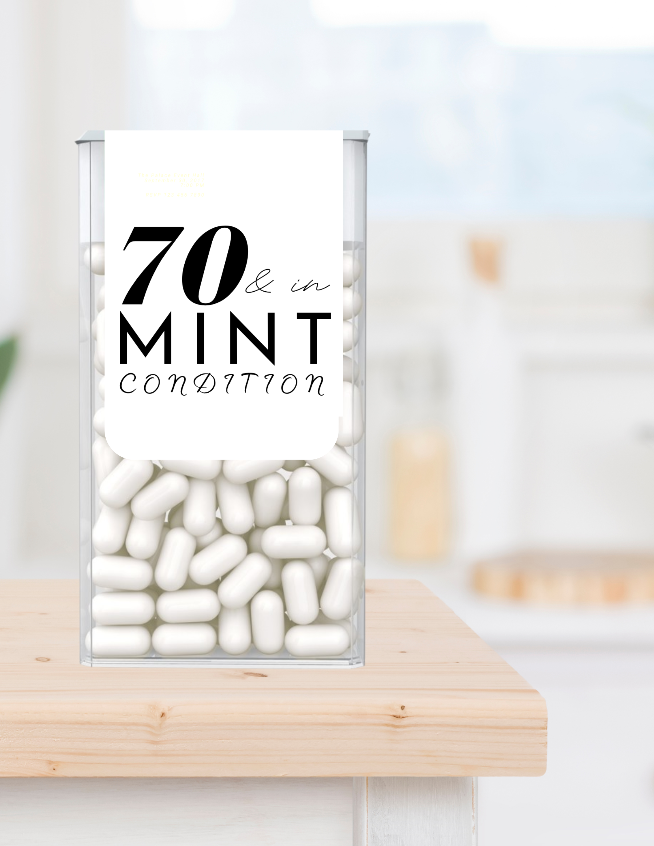 Seventy And In Mint Condition Birthday Mint Candy Labels | 70th Birthday Party Favors | Set of 30 | Pre-Printed Ready To Ship