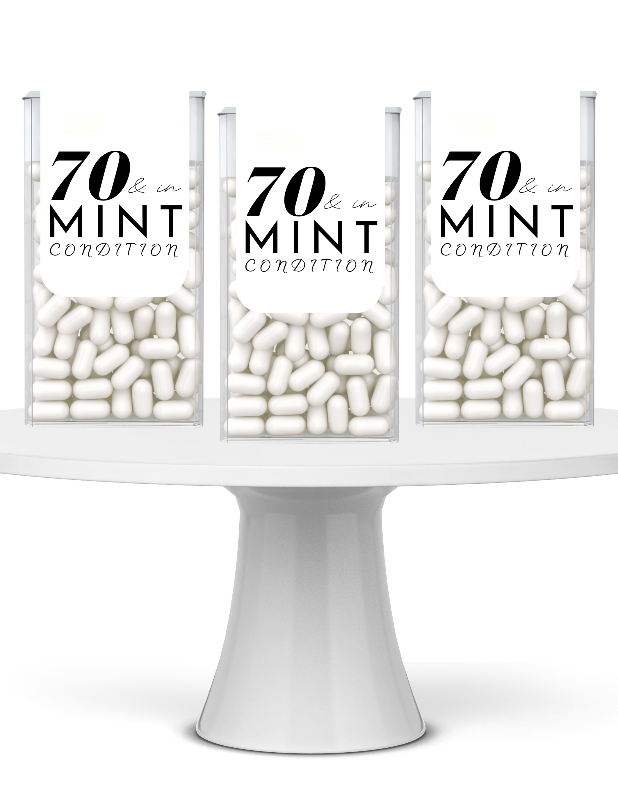 Seventy And In Mint Condition Birthday Mint Candy Labels | 70th Birthday Party Favors | Set of 30 | Pre-Printed Ready To Ship