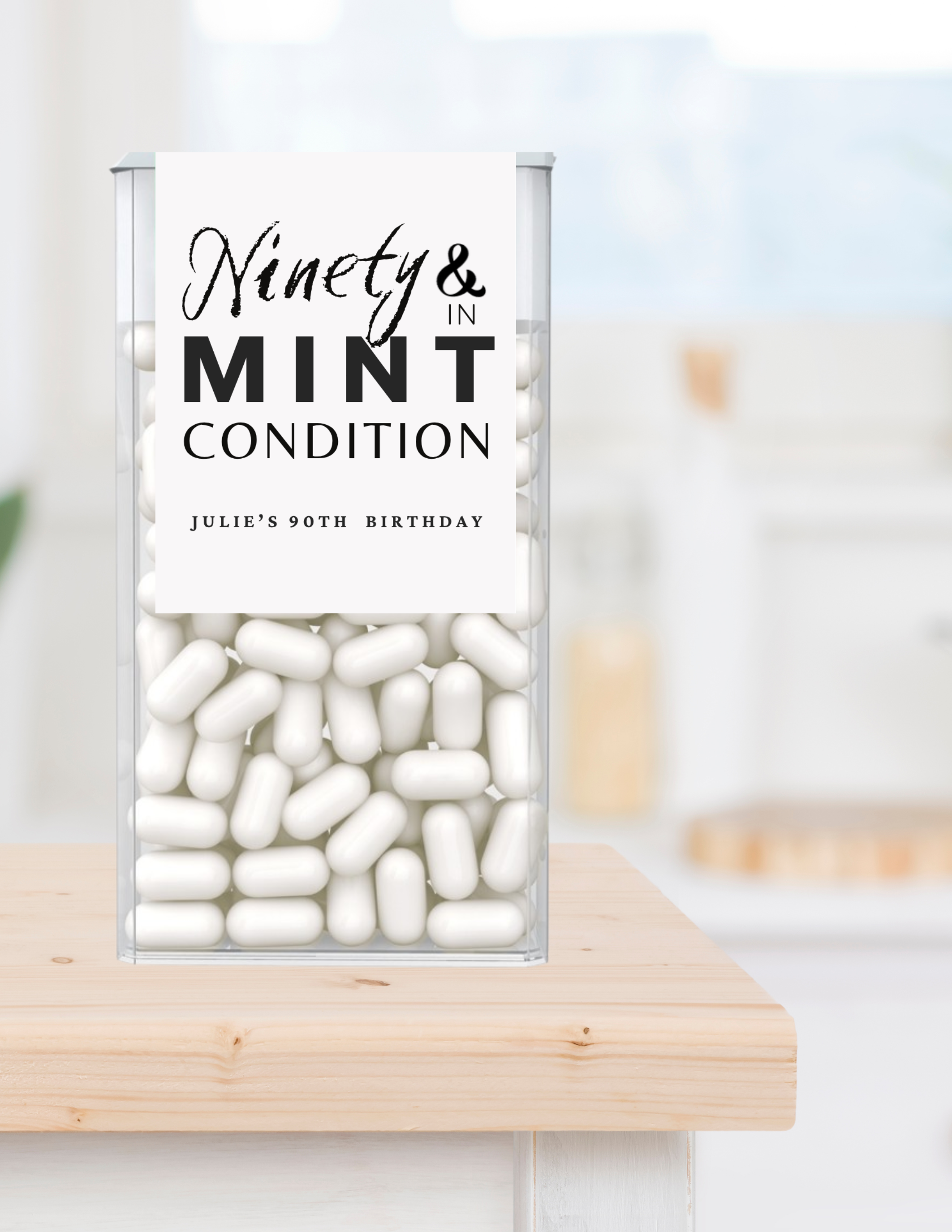 Ninety And In Mint Condition Birthday Mint Candy Labels | 90th Birthday favors | Celebration Keepsake Labels| Set of 30