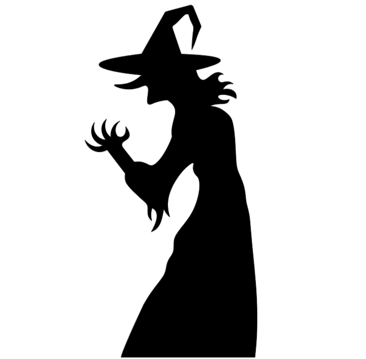 Spooky Witch Silhouette | Halloween Window Cling | Large Static Decal | Window Decor Display | Indoor Halloween Accent