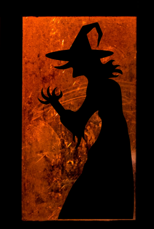 Spooky Witch Silhouette | Halloween Window Cling | Large Static Decal | Window Decor Display | Indoor Halloween Accent