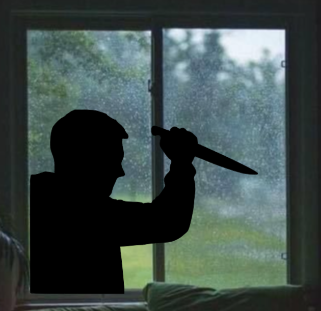 Spooky Man Silhouette | Halloween Window Cling | Large Static Decal | Window Decor Display | Indoor Halloween Accent
