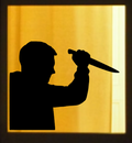 Spooky Man Silhouette | Halloween Window Cling | Large Static Decal | Window Decor Display | Indoor Halloween Accent