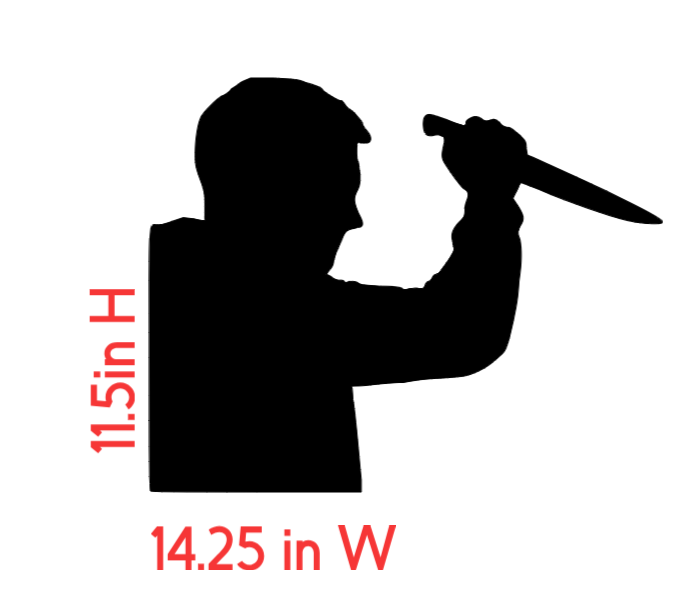 Spooky Man Silhouette | Halloween Window Cling | Large Static Decal | Window Decor Display | Indoor Halloween Accent