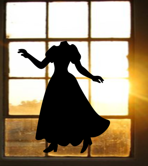 Spooky Headless Woman | Dancing Silhouette Decal | Halloween Window Cling | Large Static Decor | Indoor Window Display