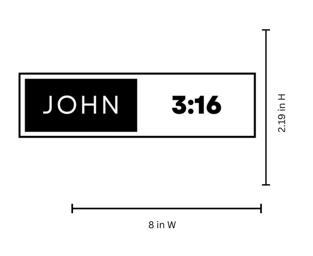 John 3:16 Iron On Vinyl Decal | Faith Scripture Design | Heat Transfer HTV | No Background