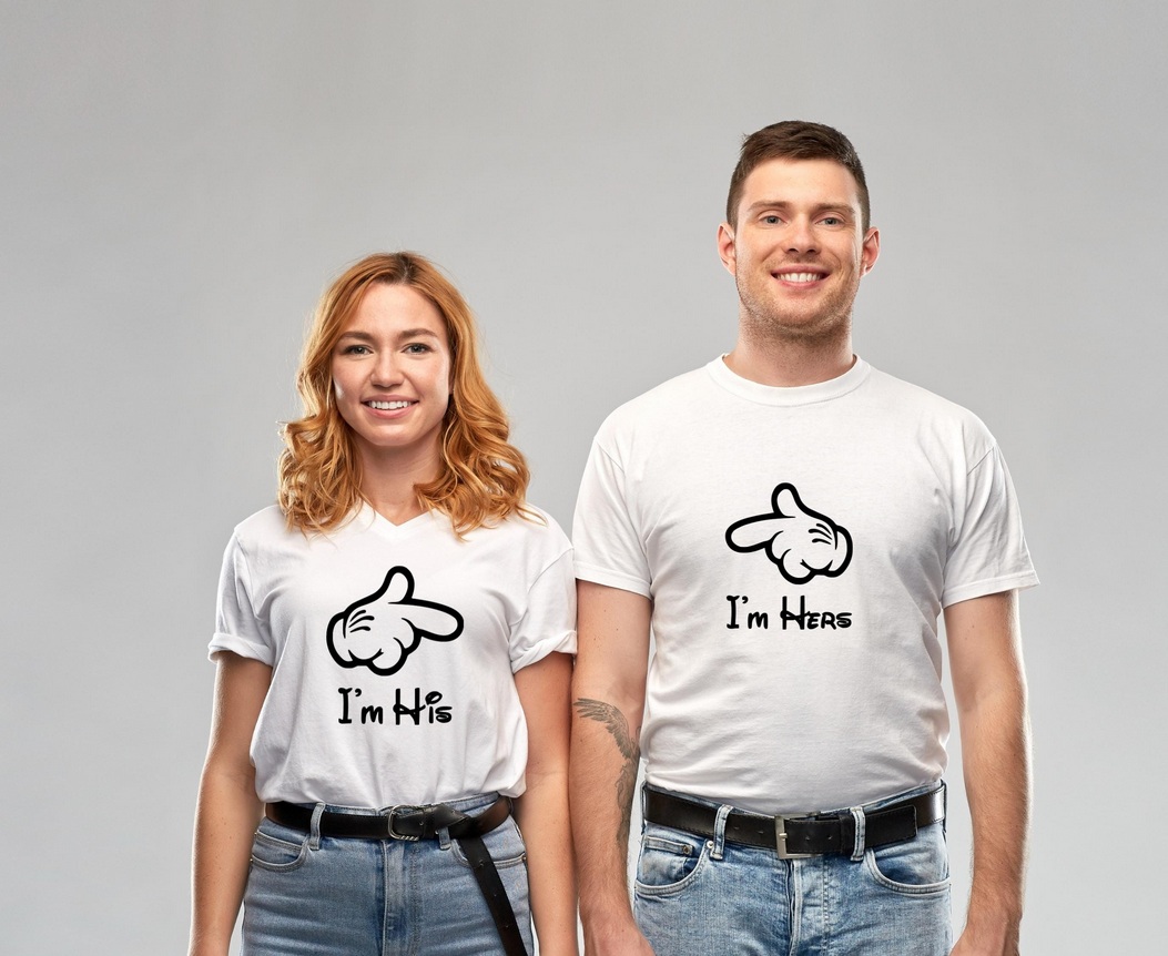 Couples Matching Iron On | Im His Im Hers| Matching Shirt Decals | Couples HTV Design | His Hers Apparel Vinyl | Couples Gift