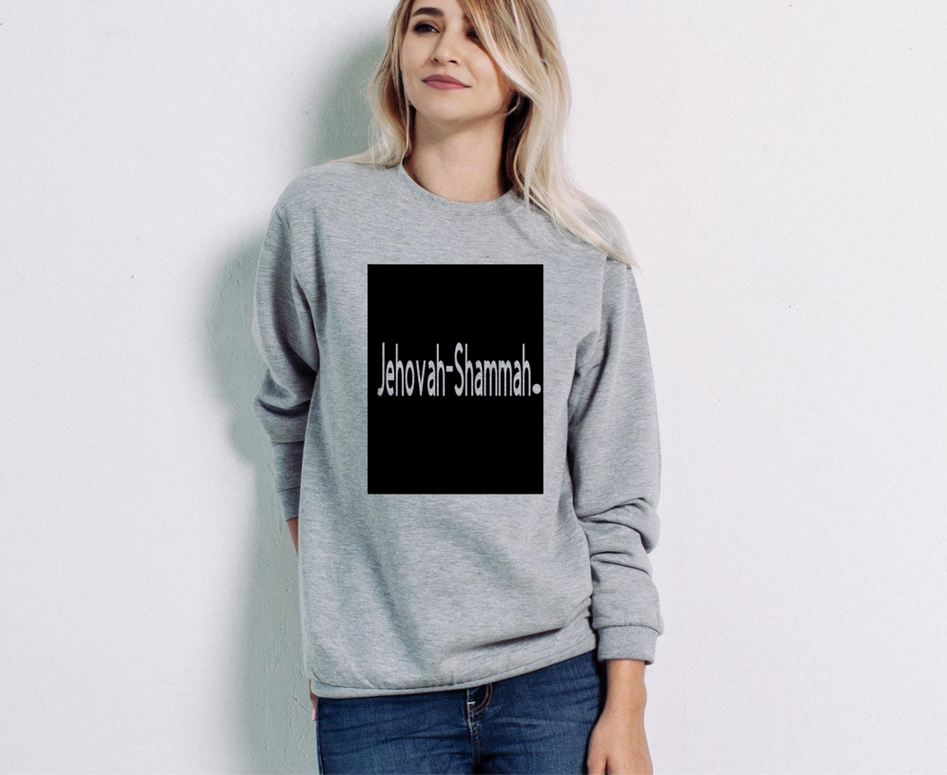 Jehovah Shammah Iron Decal | Custom Fabric Vinyl Sticker | T-Shirt Hoodie HTV| Durable Heat Transfer Graphic | 8.7in x 11.4in