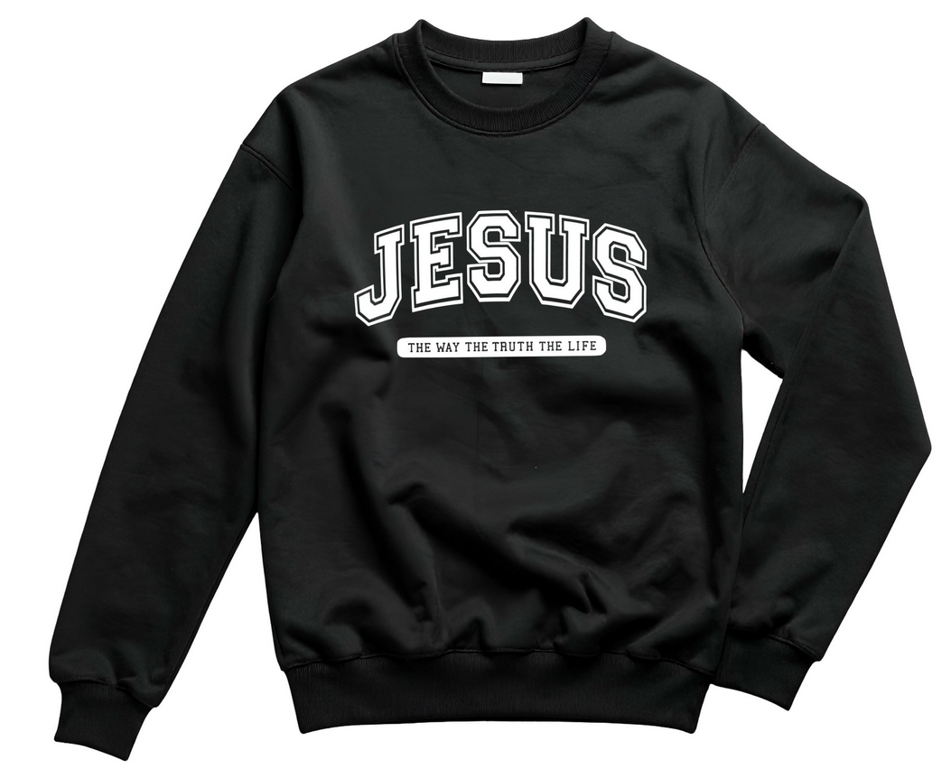 Jesus The Way Iron Vinyl Decal | The Truth The Life College Font | Faith Shirt Iron-On Design | Custom Jesus Hoodie Vinyl