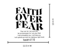 Faith Over Fear Vinyl | Isaiah 41:10 Iron-On | Custom Hoodie T-Shirt Decal | Inspirational Scripture Graphic | Durable Heat Transfer Design