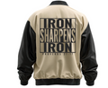 Iron Sharpens Iron Proverbs 27:17 Custom Iron On Vinyl Decal | Faith Based Heat Transfer Decal| Large|Black