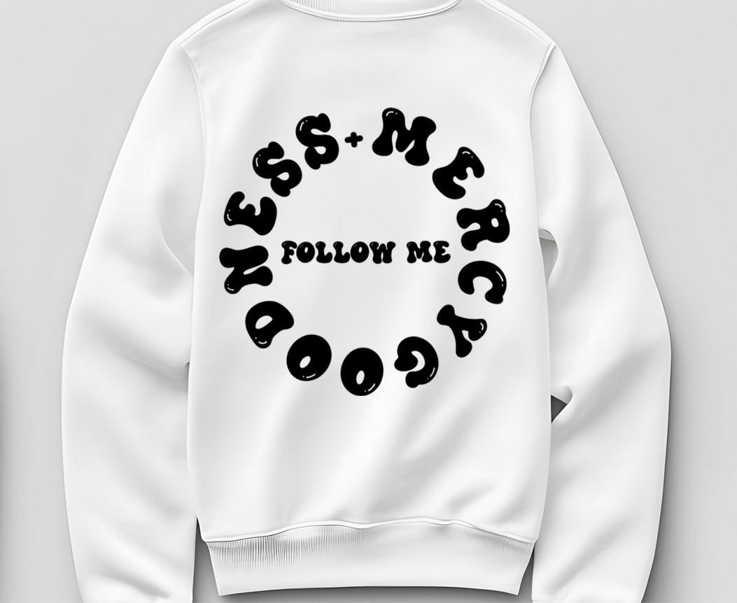Goodness and Mercy Follow Me Iron On Vinyl Decal | Faith Based Heat Transfer Design | Inspirational Scripture HTV for Shirts | Custom