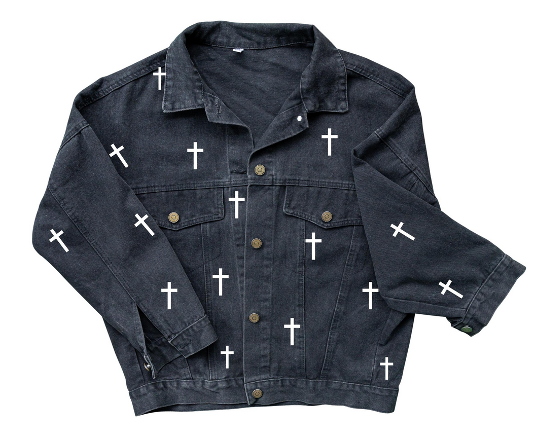 Iron On Heat Transfer Cross Vinyl | White Iron On Crosses | Multiple Sizes Included |30 Crosses