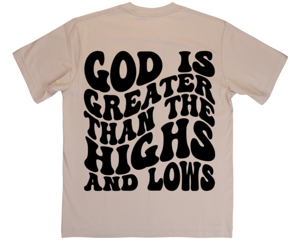 God Is Greater Iron On Vinyl Decal | Faith Quote Heat Transfer for Shirts | Christian Iron Vinyl for Hoodies