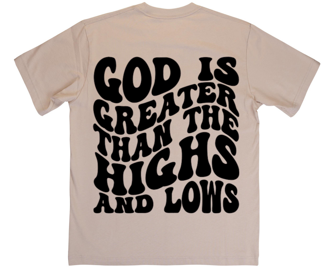 God Is Greater Iron On Vinyl Decal | Faith Quote Heat Transfer for Shirts | Christian Iron Vinyl for Hoodies