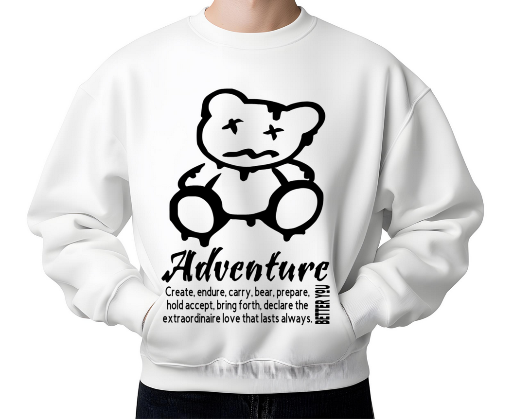 Adventure Teddy Bear Iron Vinyl Decal | Create Endure Carry Bear Iron-On Design | Bring Fourth Declare Love Iron-On | HTV