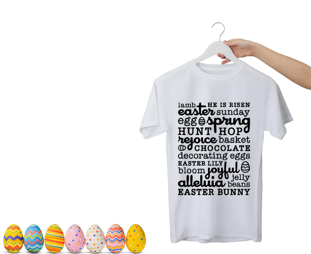 He Is Risen Vinyl | Easter Lamb Iron On | Christian Easter HTV | Resurrection Shirt Decal | Faith Easter Vinyl | Lamb Easter Design