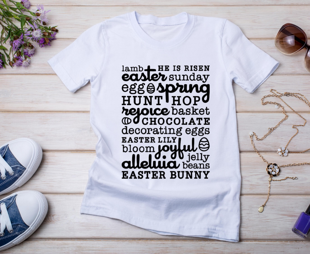 He Is Risen Vinyl | Easter Lamb Iron On | Christian Easter HTV | Resurrection Shirt Decal | Faith Easter Vinyl | Lamb Easter Design