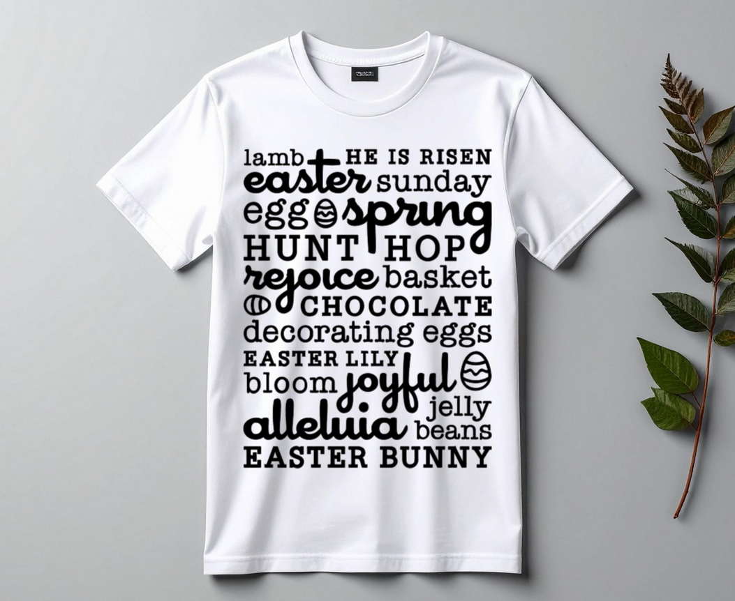 He Is Risen Vinyl | Easter Lamb Iron On | Christian Easter HTV | Resurrection Shirt Decal | Faith Easter Vinyl | Lamb Easter Design