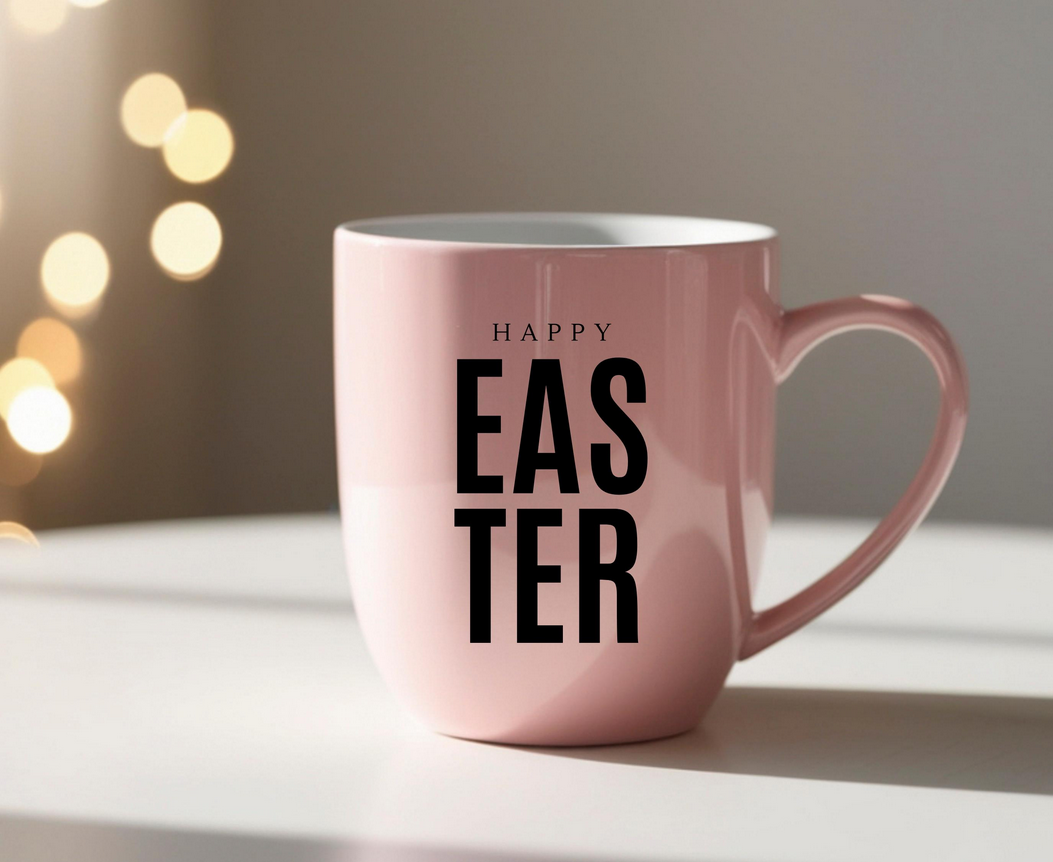 Happy Easter Coffee Mug Decals | Waterproof Wine Glass Stickers Happy Easter | Custom Jar Vinyl Stickers Happy Easter
