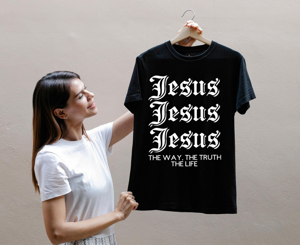 Jesus The Way The Truth The Life Iron On Vinyl | 11.4x14 Faith Decal | Christian Apparel