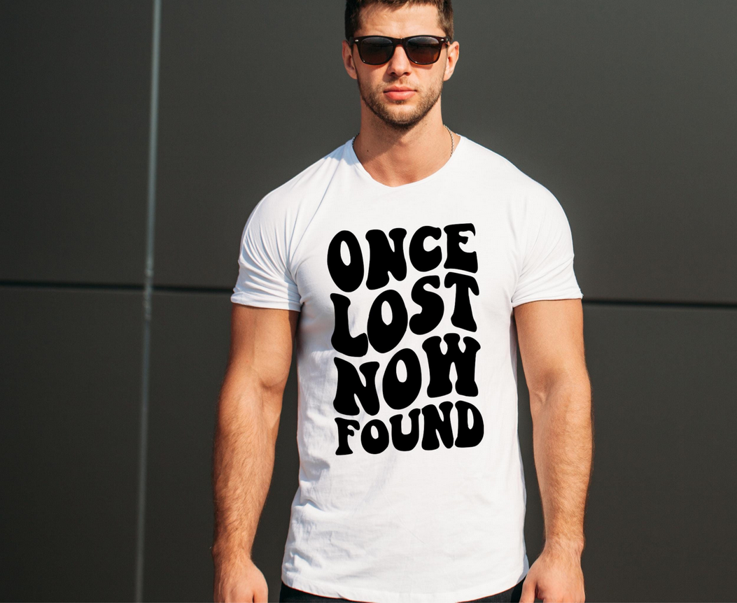 Once Lost Now Found Iron On Decal | Faith Quote Heat Transfer Vinyl | Christian Shirt Decal | Inspirational Faith HTV Cut