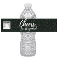 Cheers To 40 Years Water Bottle Labels | 40th Birthday Polka Dot Favors | Fun Birthday Nutrition Facts Design | 12 | Glossy