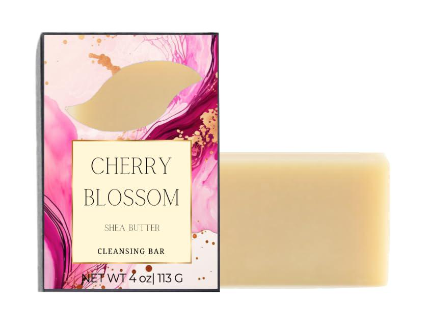Cherry Blossom |Fine Fragrance Cleansing Bar|Shea Butter & Collagen Handmade Soap Bars| Moisturizing Bath Bar|1 bar