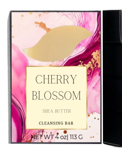 Cherry Blossom |Fine Fragrance Cleansing Bar|Shea Butter & Collagen Handmade Soap Bars| Moisturizing Bath Bar|1 bar