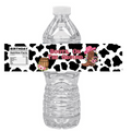 Boots On The Ground water bottle Labels | Cowgirl Birthday Theme| Cow Print and Western Boots Design | 12pcs|Glossy