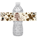 Cowboy Party Water Bottle Labels | Boots On The Ground Theme | Cow Print Boots and Horses Design | Set of 12 Glossy